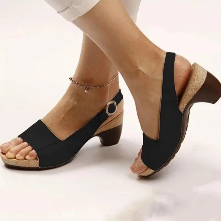 Clearance Sale - Comfortable Elegant Low Chunky Heel Shoes