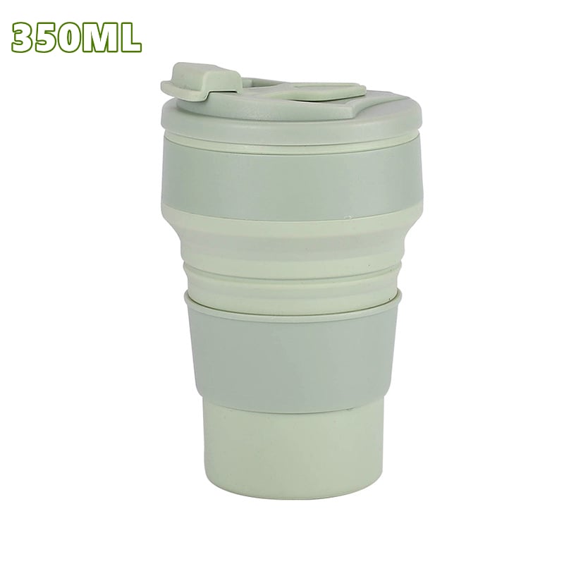 Collapsible To-Go Pocket Size Silicone Bottle for Hot and Cold Drinks - Microwave & Dishwasher Safe