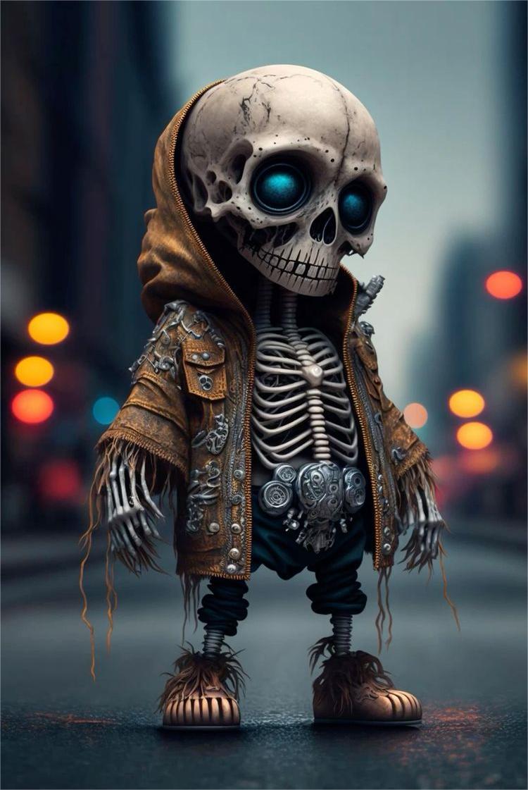 Gothicz Cool skeleton figurines