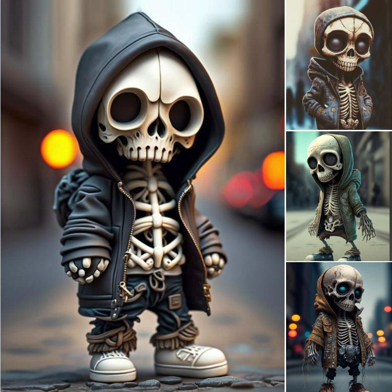 Gothicz Cool skeleton figurines