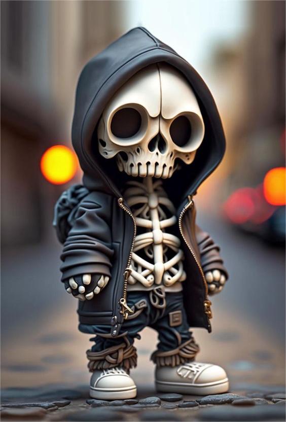 Gothicz Cool skeleton figurines