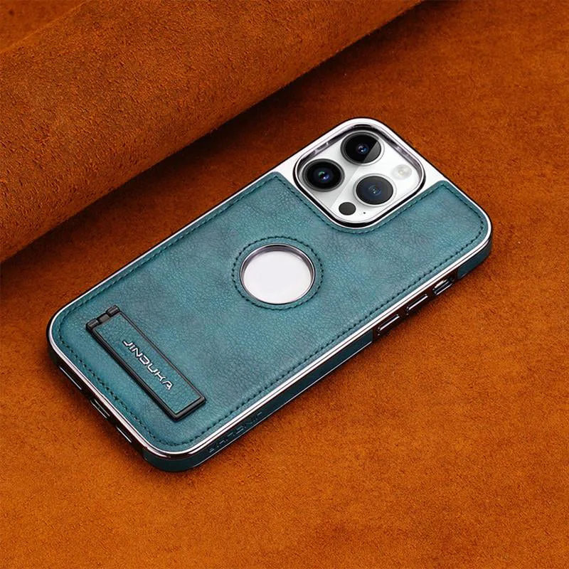 Creative Leather Invisible Stand Phone Case