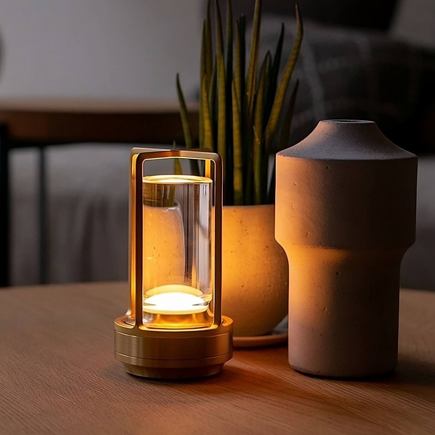 Lumisom Crystal Lantern Table Lamp