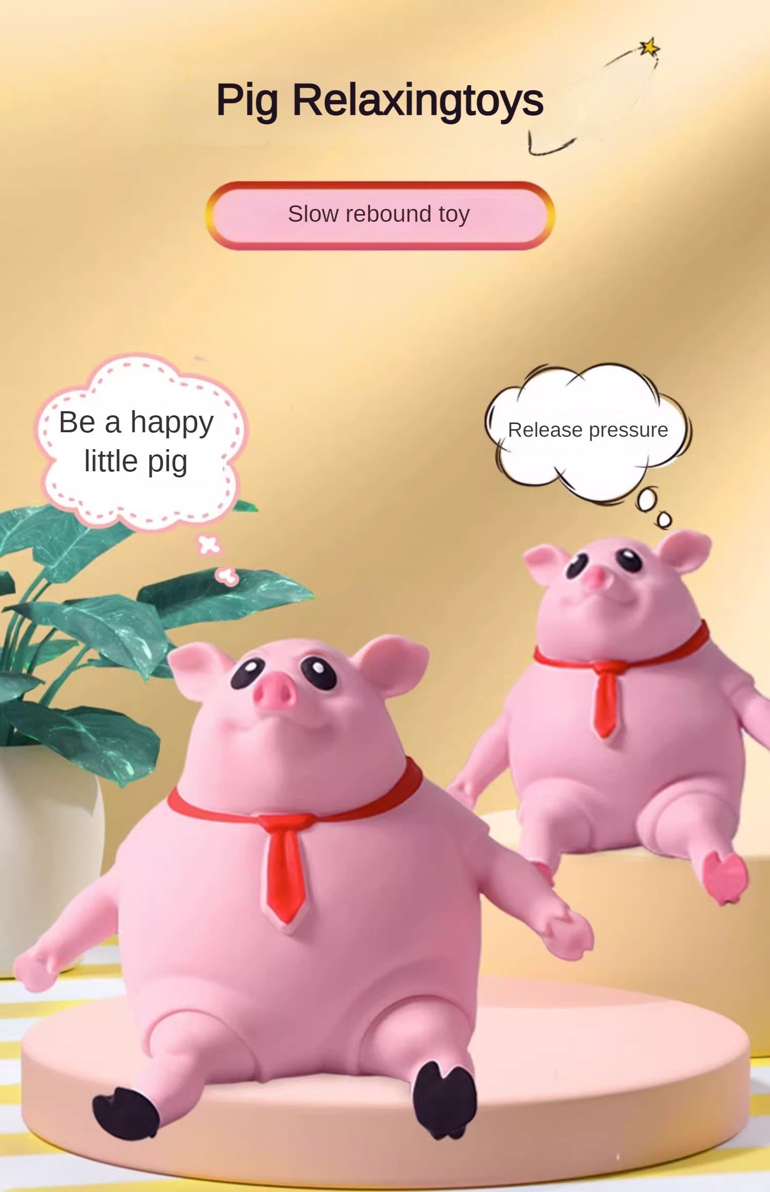 Cute Pink Piggy Antistress Toy