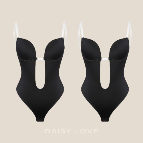 DaisyLove V-NECKLINE INVISIBLE BACKLESS BODYSUIT- BASIC (BUY 1 GET 1 FREE)