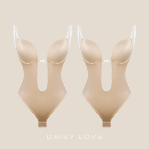 DaisyLove V-NECKLINE INVISIBLE BACKLESS BODYSUIT- BASIC (BUY 1 GET 1 FREE)