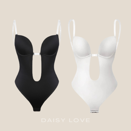 DaisyLove V-NECKLINE INVISIBLE BACKLESS BODYSUIT- BASIC (BUY 1 GET 1 FREE)