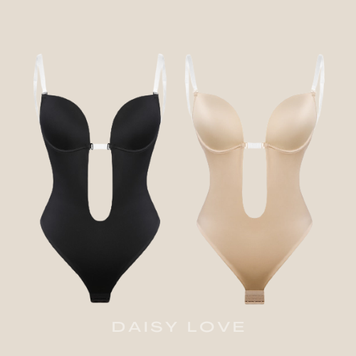 DaisyLove V-NECKLINE INVISIBLE BACKLESS BODYSUIT- BASIC (BUY 1 GET 1 FREE)