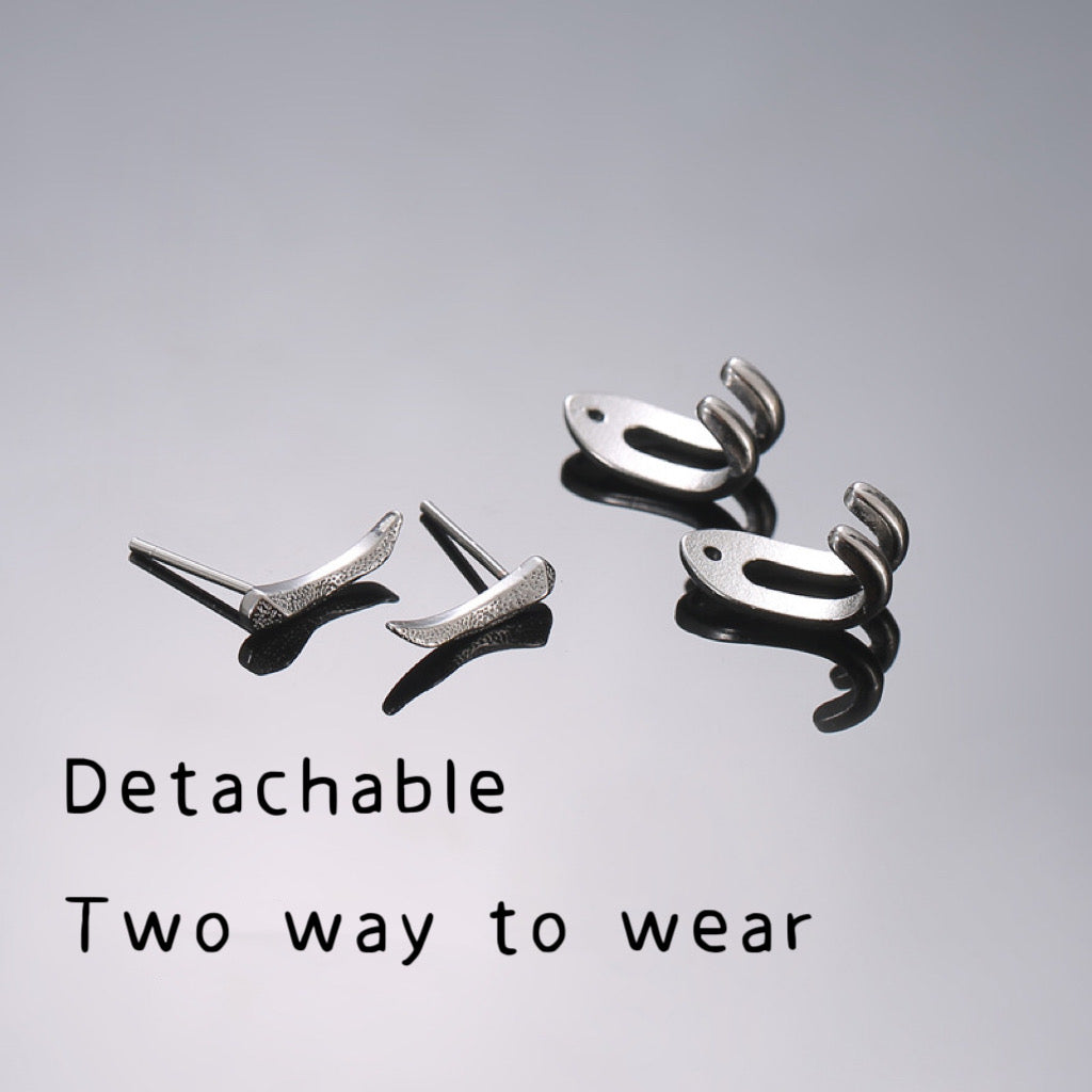 Detachable Dual Stud Earrings