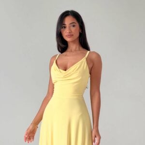 Drape Maxi Dress with Built-in Bra