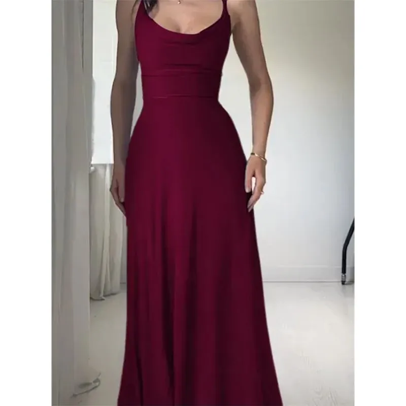 Drape Maxi Dress with Built-in Bra