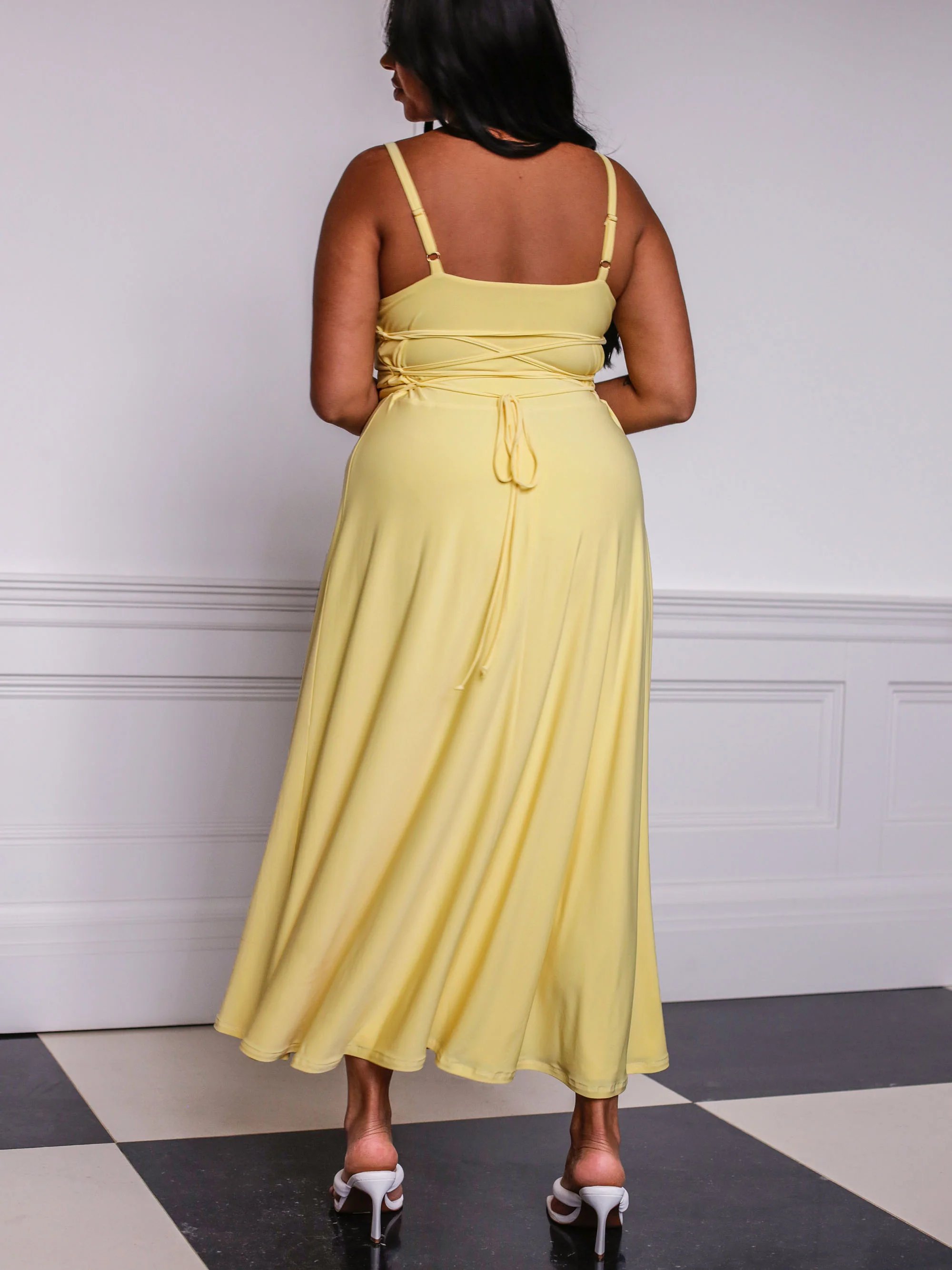 Drape Maxi Dress with Built-in Bra