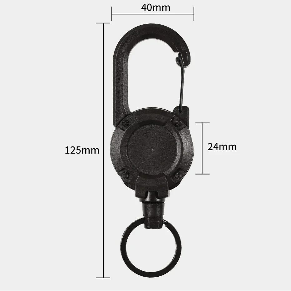 Early Father's Day Hot Sale - Outdoor Automatic Retractable Nylon Rope Luya Anti-theft Tactical Keychain