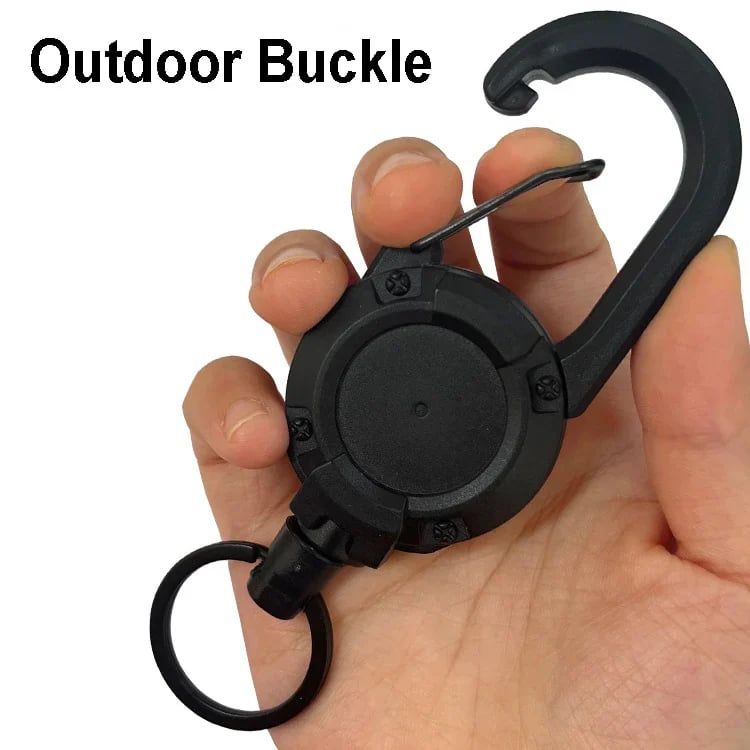 Early Father's Day Hot Sale - Outdoor Automatic Retractable Nylon Rope Luya Anti-theft Tactical Keychain