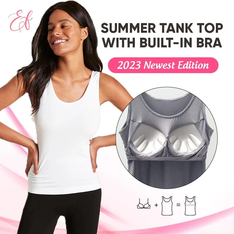 EaseFit - Summer Tank Top with Built-in Bra