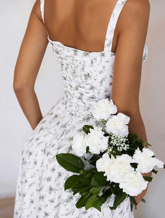 Tokouk Floral Bustier Midriff Waist Shaper Dress