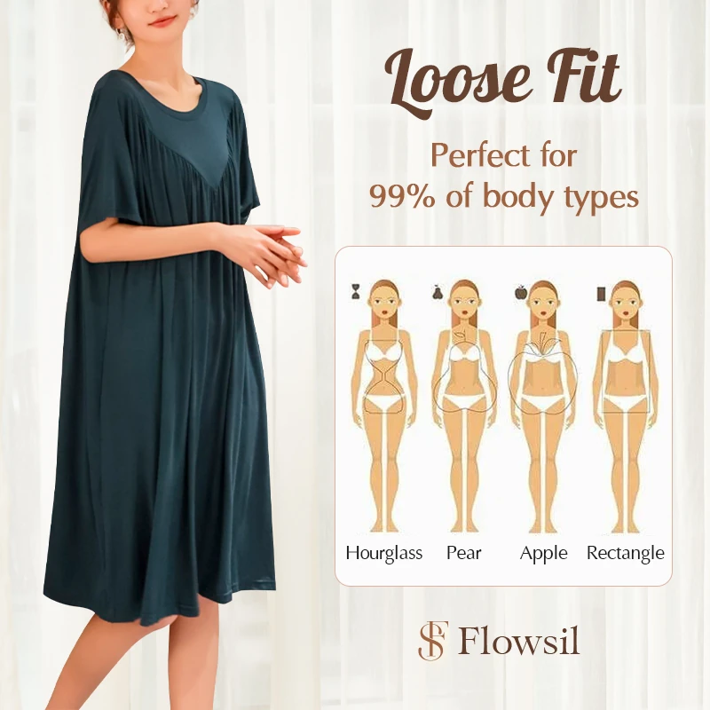 Flowsil - Super Soft Comfortable Plus size Loose Dress