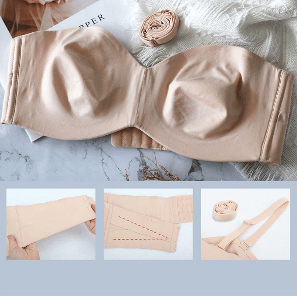 Full Support Non-Slip Convertible Bandeau Bra