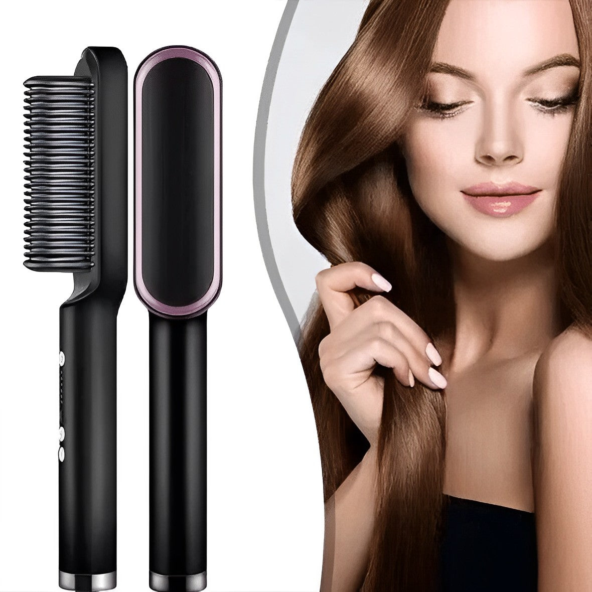 Fulvous Negative Ion Hair Straightener Styling Comb