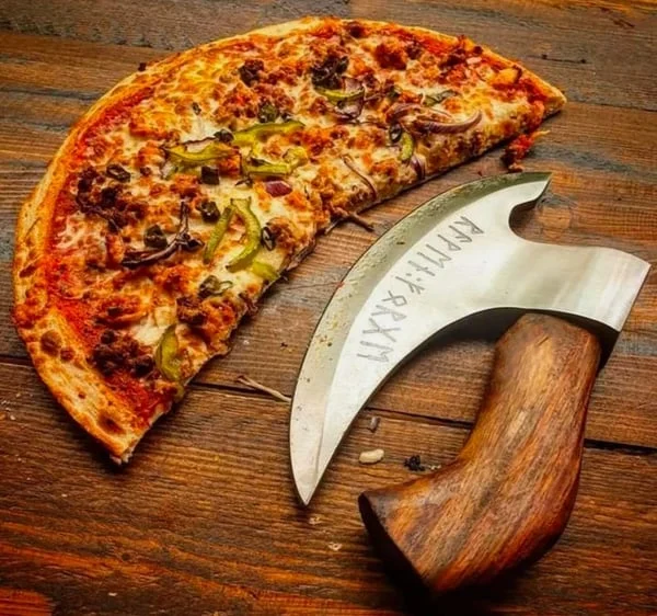 Gift to Him - Viking Hatchet Handmade Pizza Cutting Axe