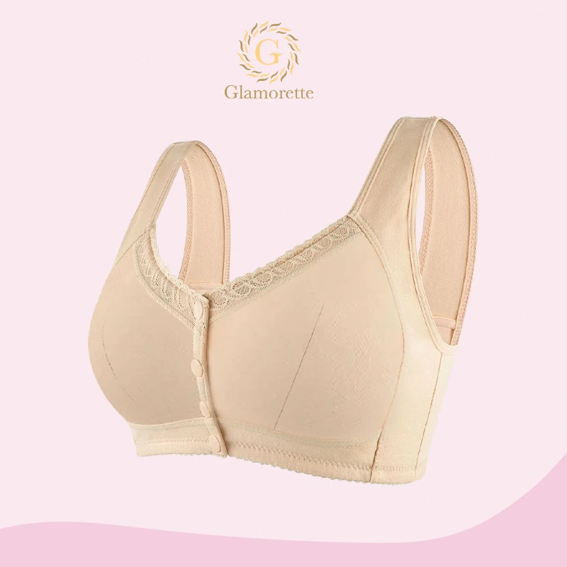 Bloomy Charm Glamorette - Last day 80% OFF - Comfortable & Convenient Cotton Front Closure Bra