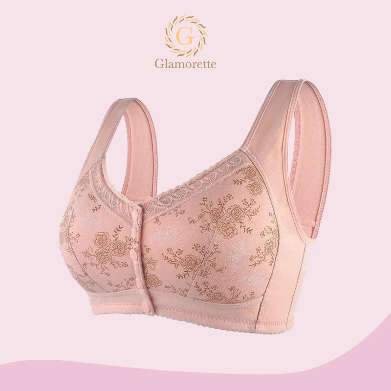 Bloomy Charm Glamorette - Last day 80% OFF - Comfortable & Convenient Cotton Front Closure Bra