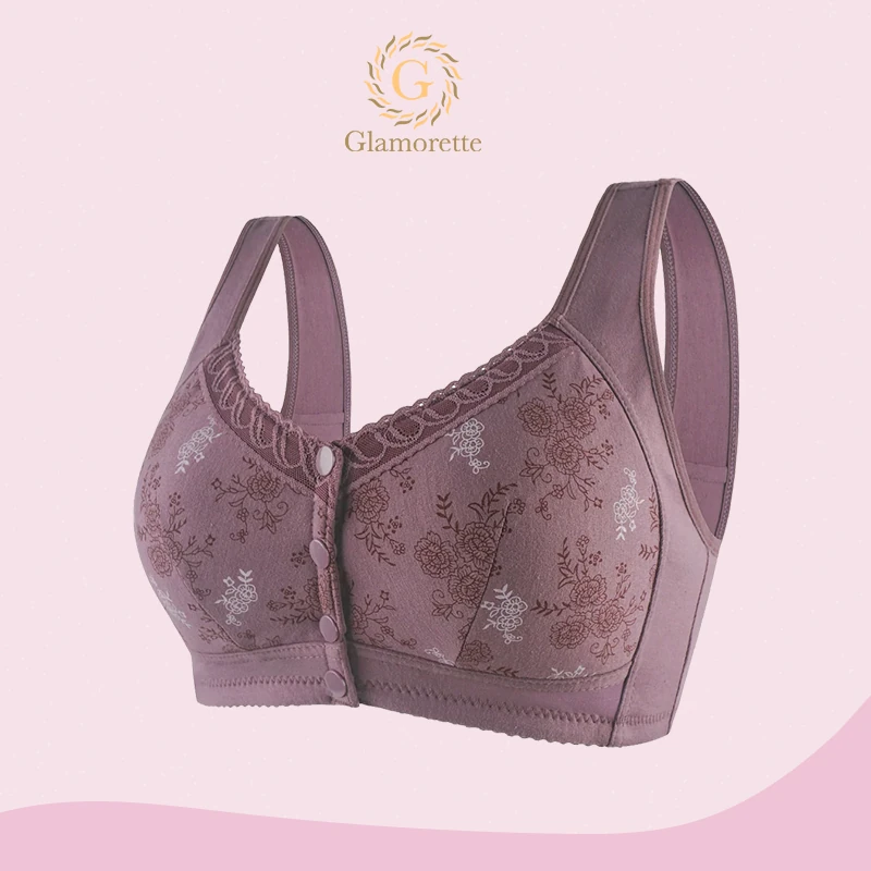 Bloomy Charm Glamorette - Last day 80% OFF - Comfortable & Convenient Cotton Front Closure Bra