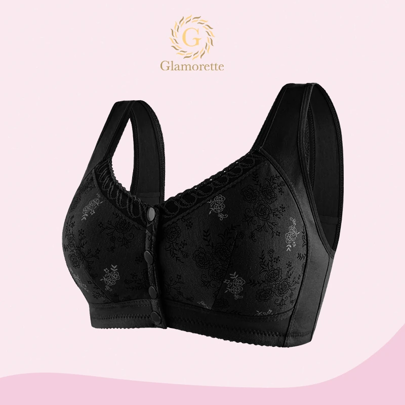 Bloomy Charm Glamorette - Last day 80% OFF - Comfortable & Convenient Cotton Front Closure Bra