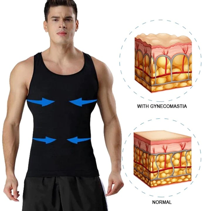 Guys Men Chest Gynecomastia Compression Top