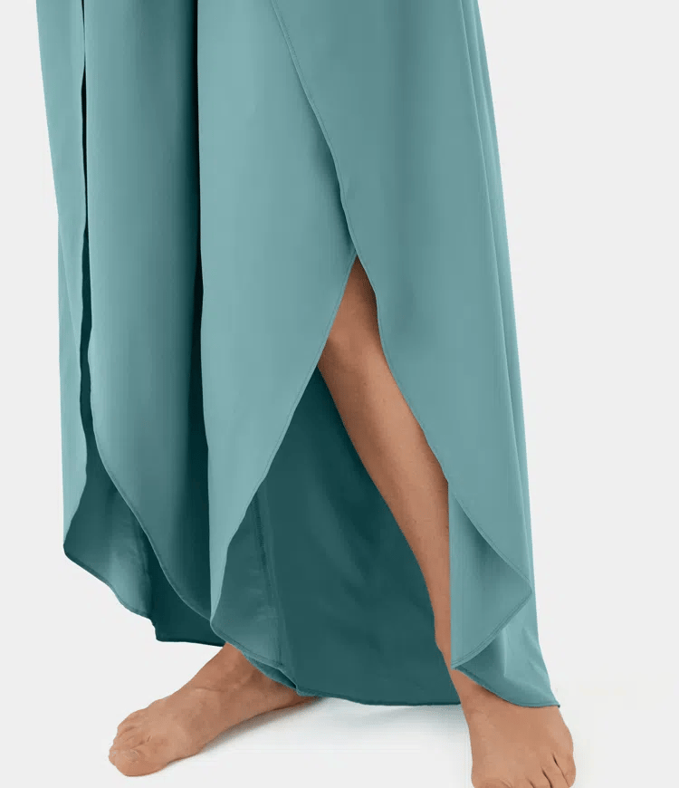 High Waisted Split Wide Leg Quick Dry Casual Pants