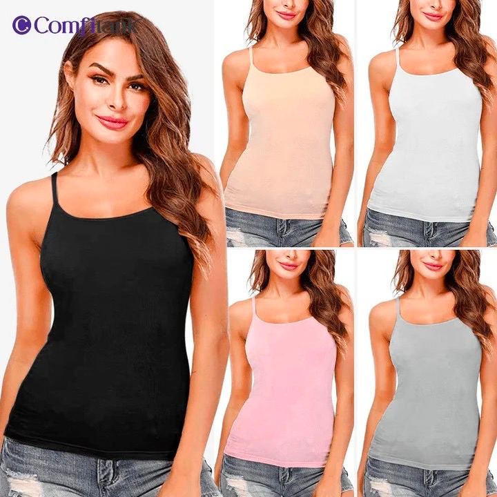 Hot sale - Women Tank Top with Built in Bra Camisole