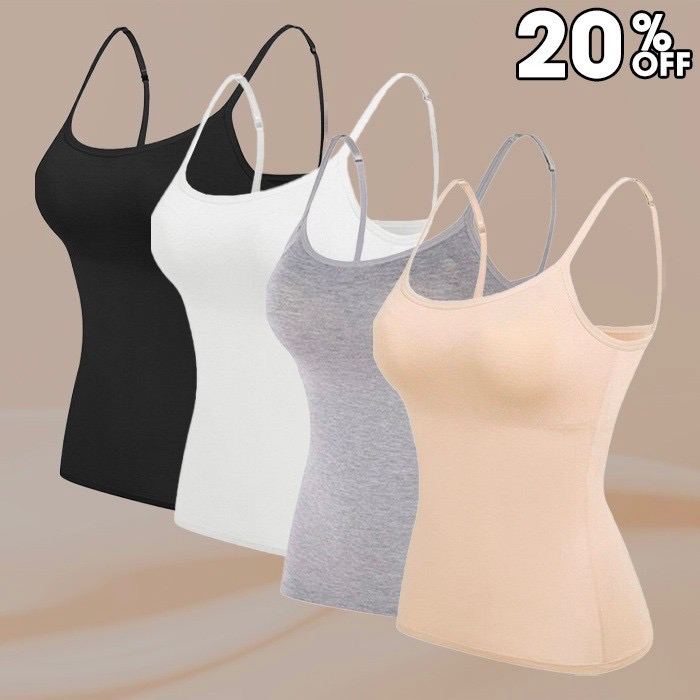 Hot sale - Women Tank Top with Built in Bra Camisole