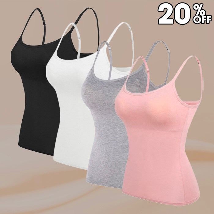 Hot sale - Women Tank Top with Built in Bra Camisole