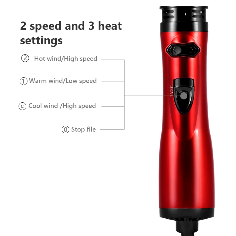 HANAUS (Hot Sale) 3-in-1 Hot Air Styler and Rotating Hair Dryer for Dry hair, curl hair, straighten hair