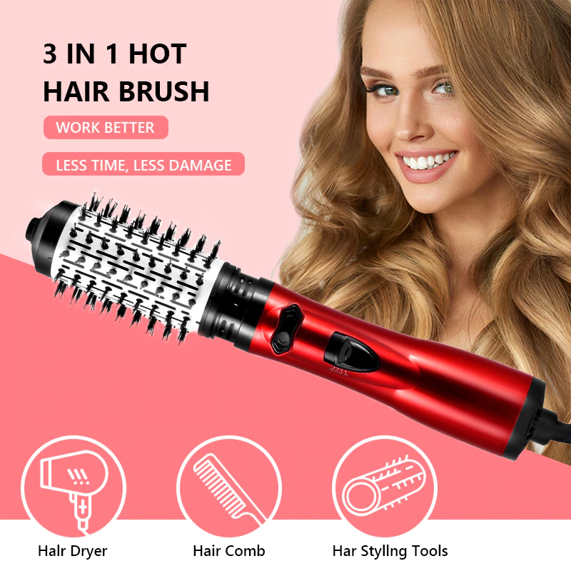 HANAUS (Hot Sale) 3-in-1 Hot Air Styler and Rotating Hair Dryer for Dry hair, curl hair, straighten hair