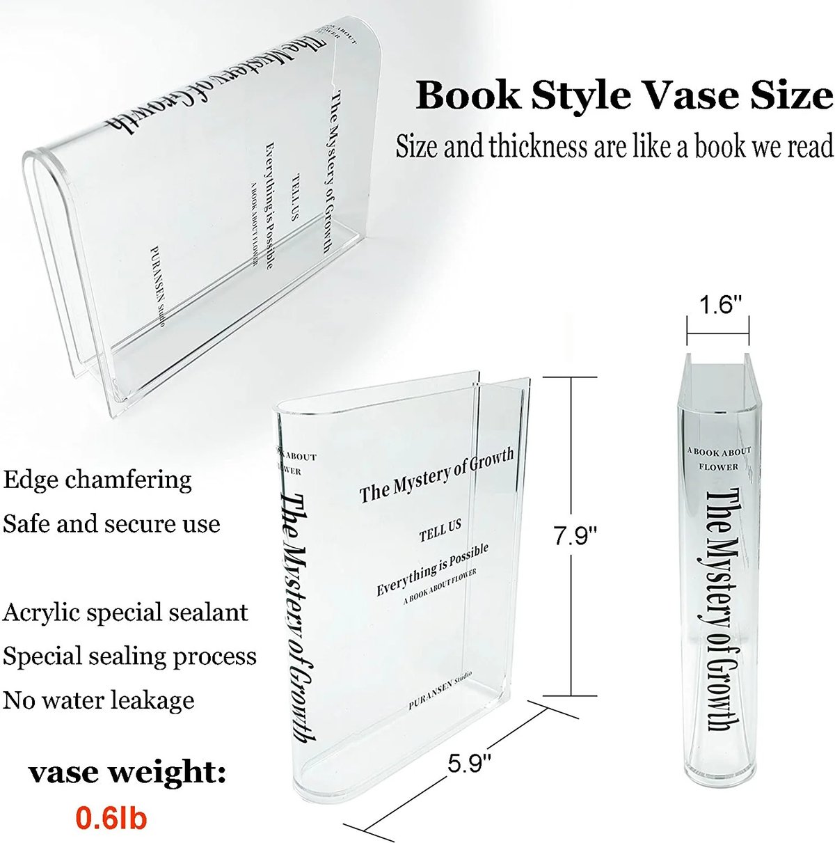 (Hot Sale 49% OFF) - Acrylic Book Vase for Flowers