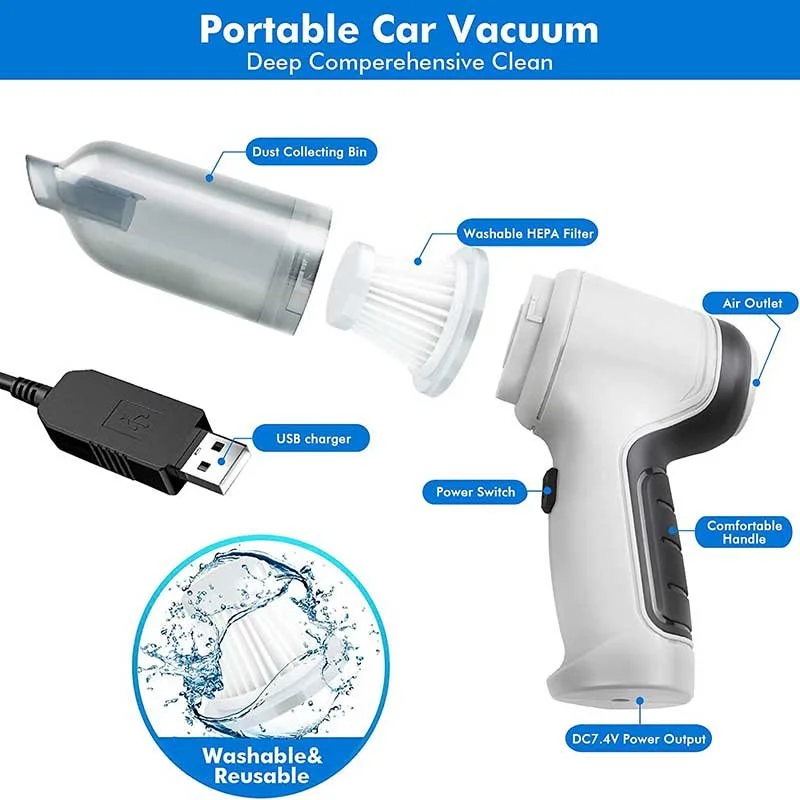 (HOT SALE 50% OFF) Mini Handheld Cordless Vacuum Cleaner