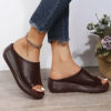 Agyyd Ladies Leather Sole Slippers