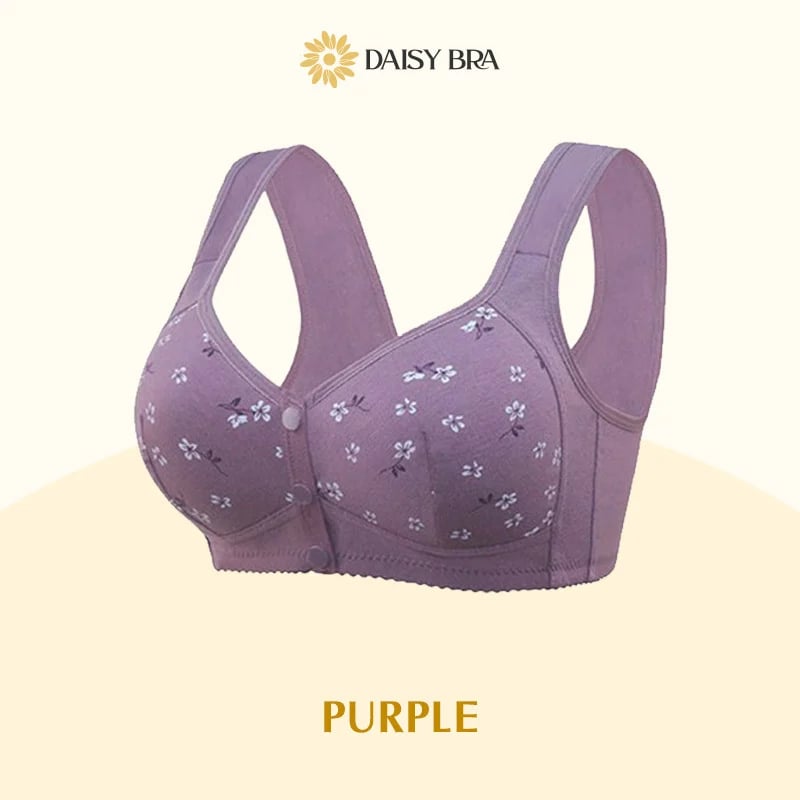 Diversev Last Day 49% OFF - Comfortable & Convenient Front Button Bra-Daisy Bra