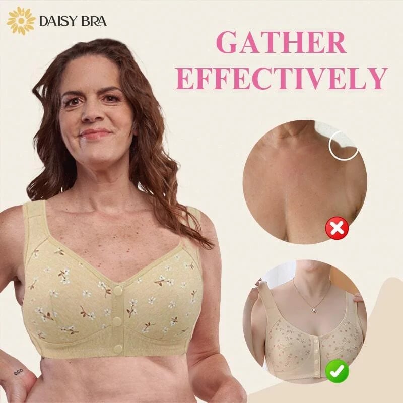 Diversev Last Day 49% OFF - Comfortable & Convenient Front Button Bra-Daisy Bra