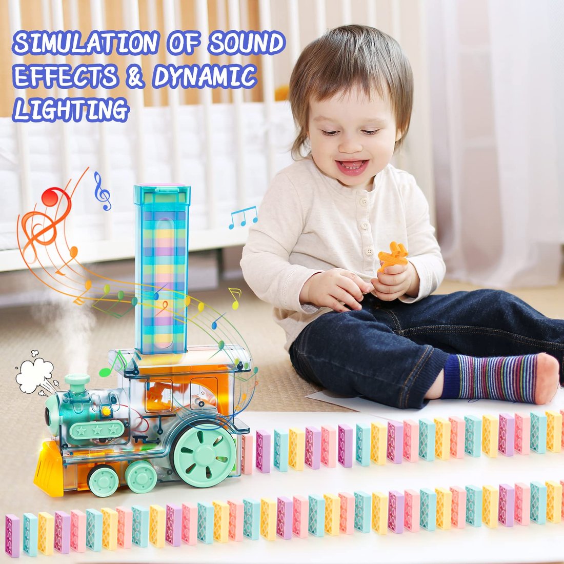 Last day 49% OFF - Domino Train Toys