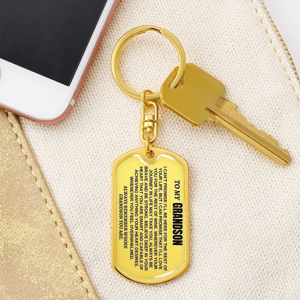 (Last Day 49%) To My Grandson - Remember Whose Grandson You Are - Unique Keychain