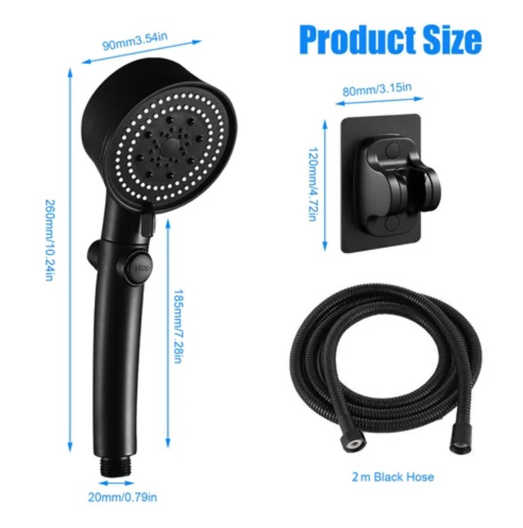 Multi-functional High Pressure Shower Head