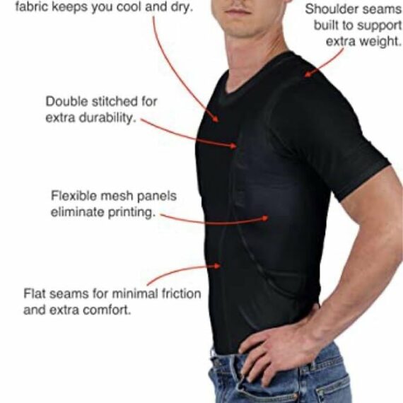 Last day 60% OFF - MEN/WOMEN'S CONCEALED LEATHER HOLSTER T-SHIRT - Lulunami