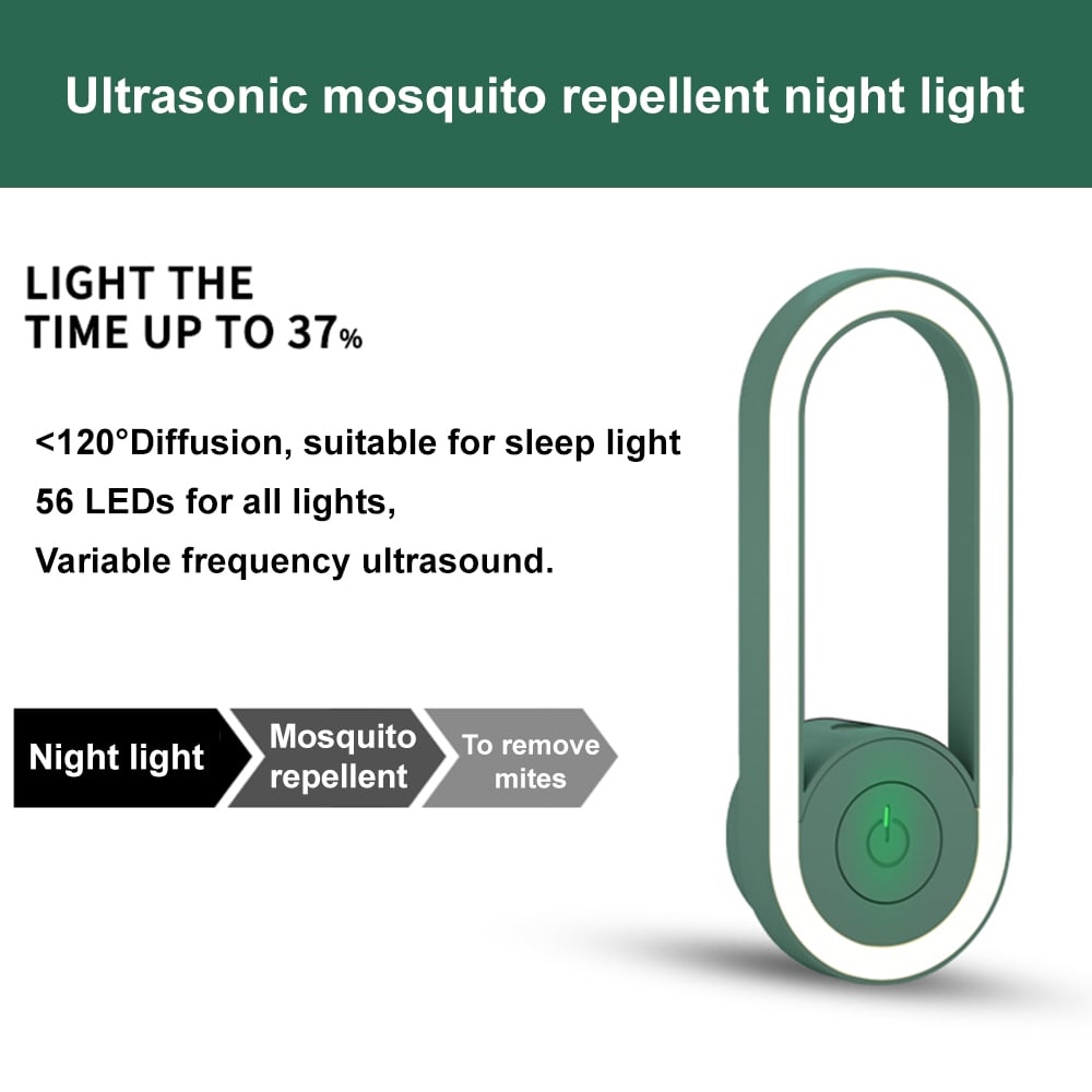 (LAST DAY 70% OFF) - 2023 Latest Frequency Conversion Ultrasonic Mosquito Killer with LED Sleeping Light