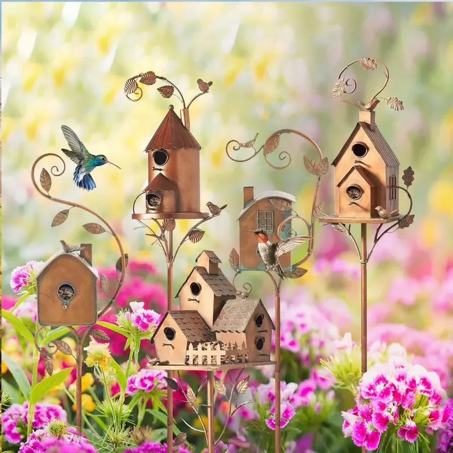 Last Day 70% OFF - Birdhouse Garden Stakes