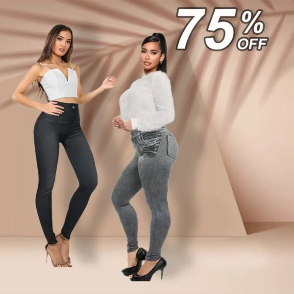 LAST DAY 70% OFF - Denim Leggings - Thermal Fleece Denim Jeggings