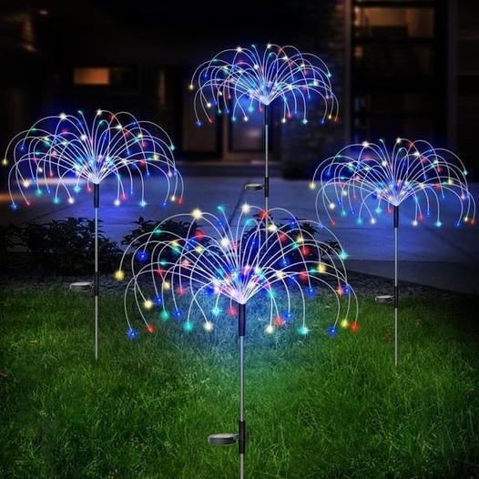 Shineshore Last Day 70% OFF - Waterproof Solar Garden Fireworks Lamp