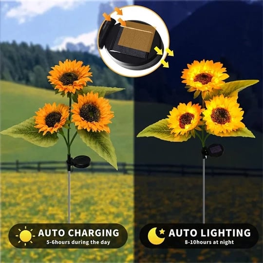 Last Day 70% OFF - Waterproof Solar Sunflower Light