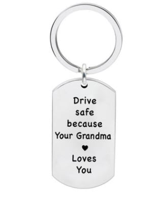 Last Day 75% OFF - Have Fun, Be Safe, Make Good Choices and Call Your Grandma/Grandpa Keychain